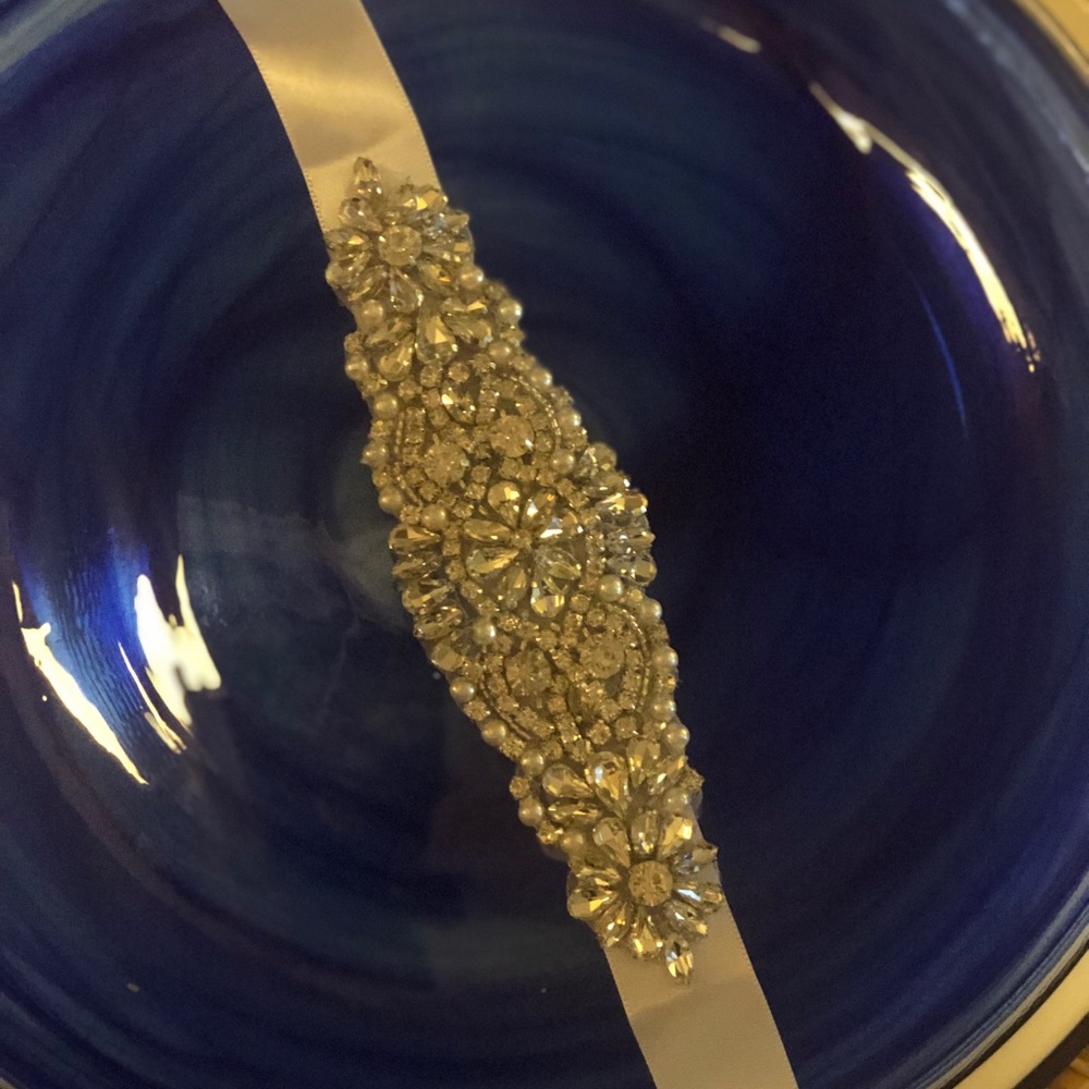 Satin embellished belt ( bridal)